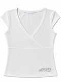 V neck top V領收腰上衣